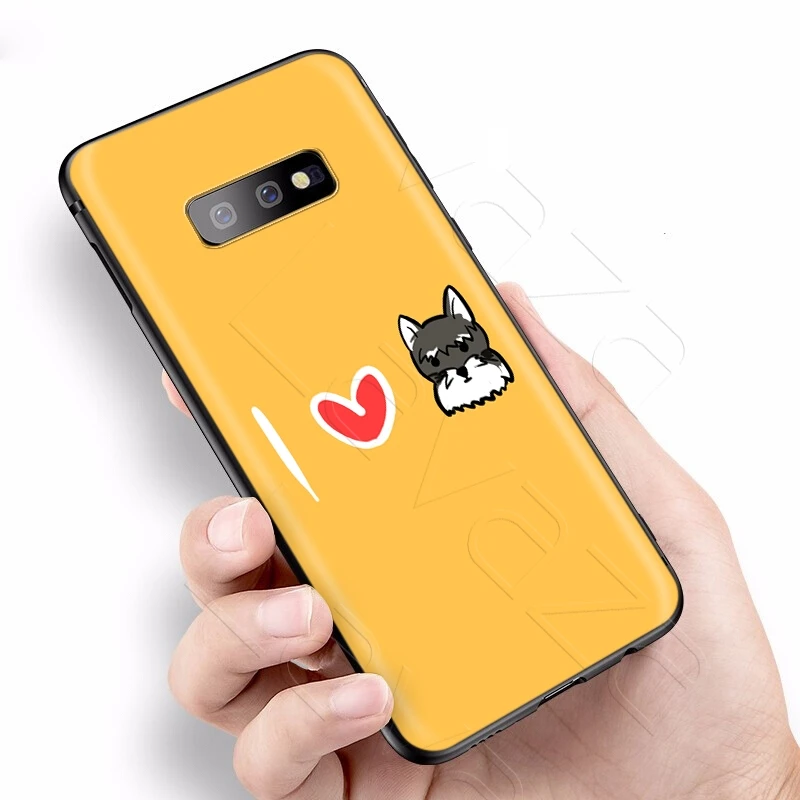Lavaza милые собаки Шнауцер чехол для Samsung Галактики S6 S7 край J6 S8 S9 S10 плюс A3 A5 A6 A7 A8 A9