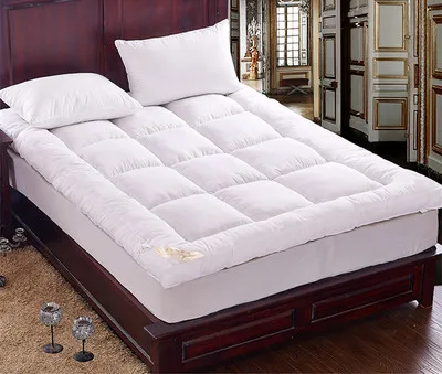 Новый стеганый наматрасник из белого волокна с ремешками домашняя мебель для