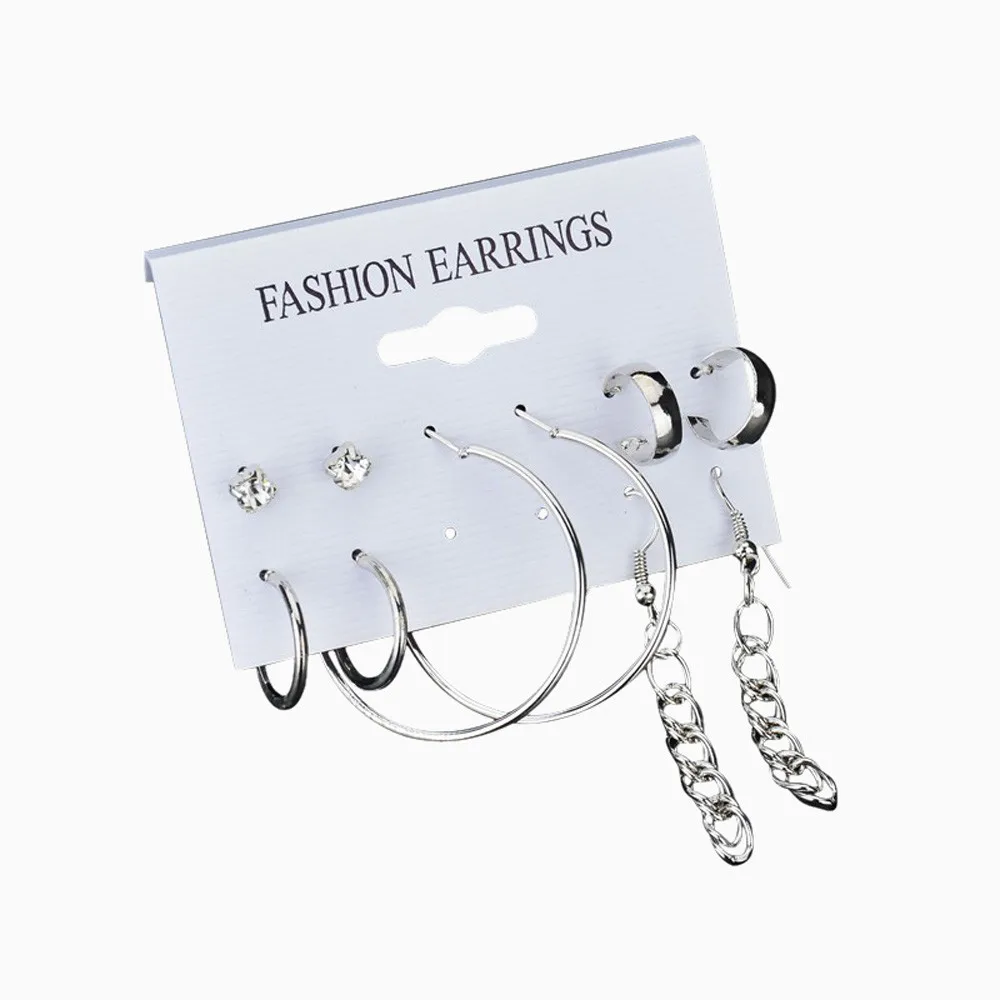 Набор из 5 комплектов модные серьги Ушные Кольца изысканные украшения бижутерия |
