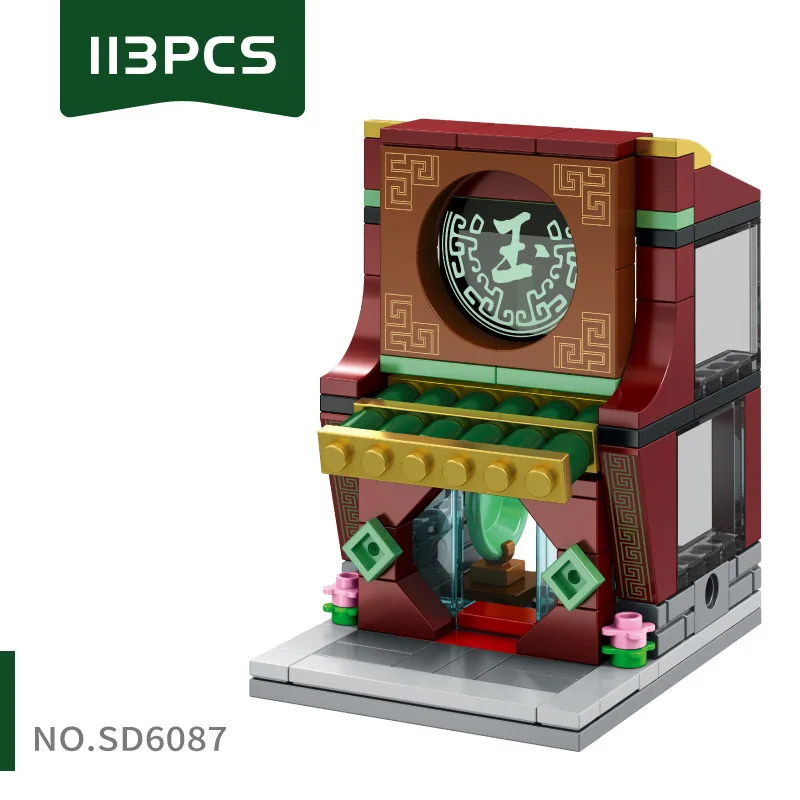 SD6030 113 PCS Строительный блок DIY мини-уличный вид сборка город мини-уличный магазин игрушек розничный магазин KFCE McDonald для детей обучающая игрушка - Цвет: SD6030 113 PCS