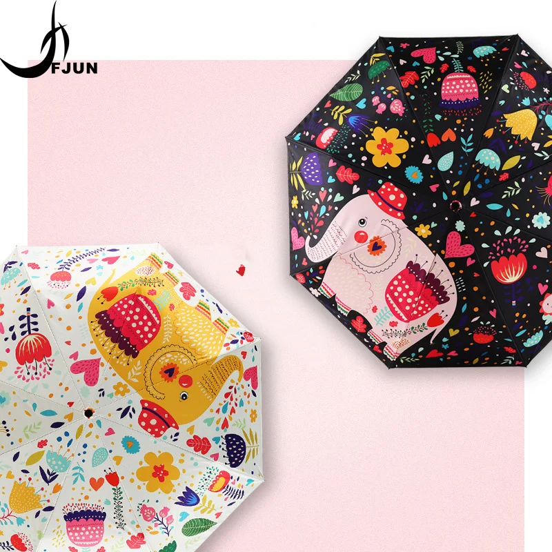 Creative elephant Folding Umbrella Cute Mini Compact Lightweight Travel Rain women men Waterproof/UV Protective parasol | Дом и сад