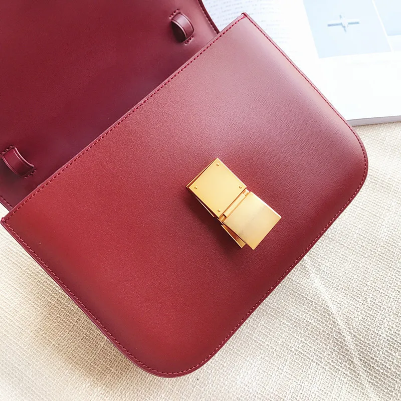 Bags for Women Tofu Wrapped Hand Rubbing Cow Skin Box Retro Small Square Bag Single Shoulder Oblique Bag Girl