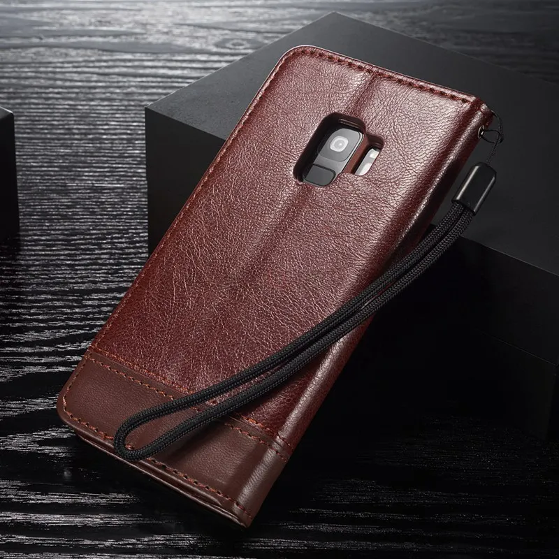 Роскошный Магнитный чехол книжка из искусственной кожи для Galaxy S10 Lite S9 S8 Plus с