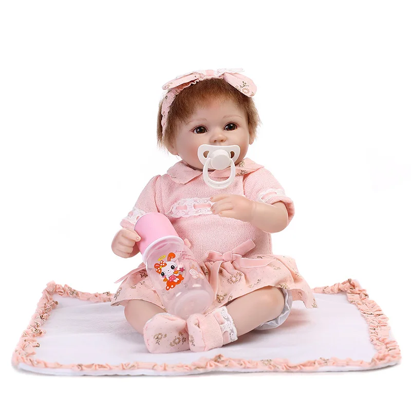 NPK 43 см Reborn Baby Doll Моделирование Реалистичная кукла младенец силиконовые куклы