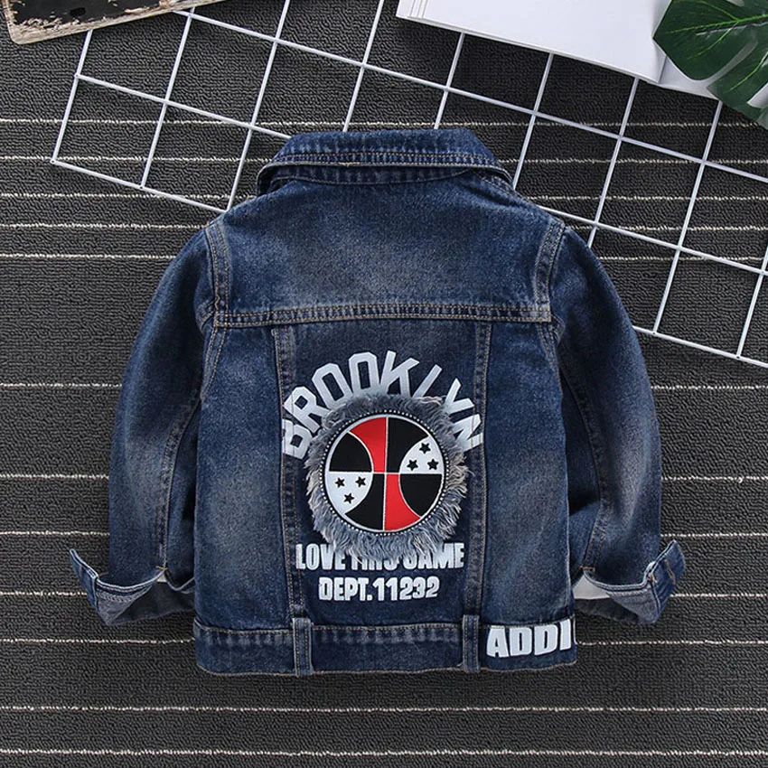 Джинсовая куртка Benemaker для девочек и мальчиков детская ветровка джинсовые пальто