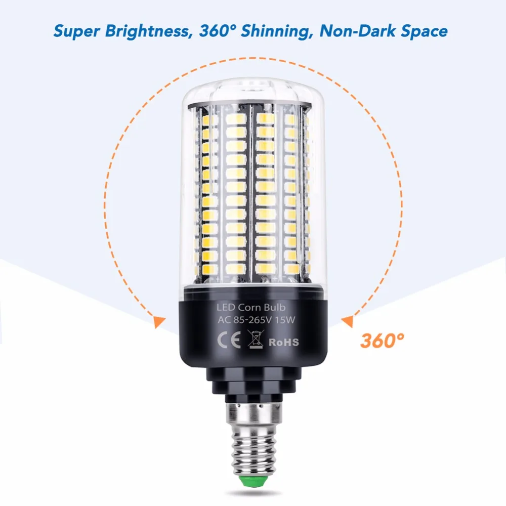 CanLing E14 светодиодный светильник E27 лампы SMD 5736 220V Светодиодная лампа-кукуруза 28 40 72