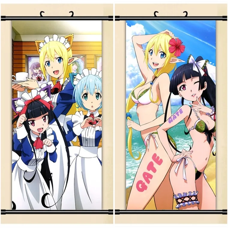 45X95 см ворота jiekano Chi nite kaku tatakaeri loli искусство мультфильм аниме Настенная картина