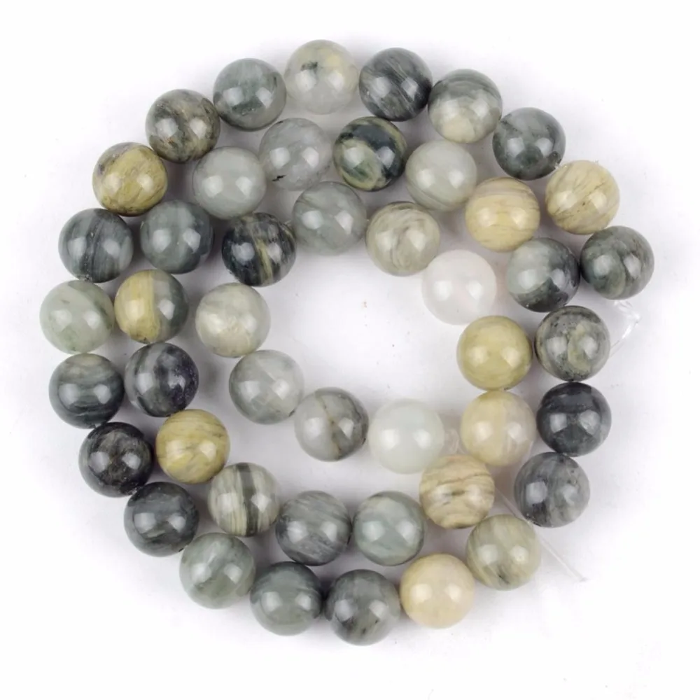 Wholesale 4 6 8 10mm Natural Mineral Green Grass Agates Stone Round Beads for Jewelry Making 15&quot Ball Accessories | Украшения и
