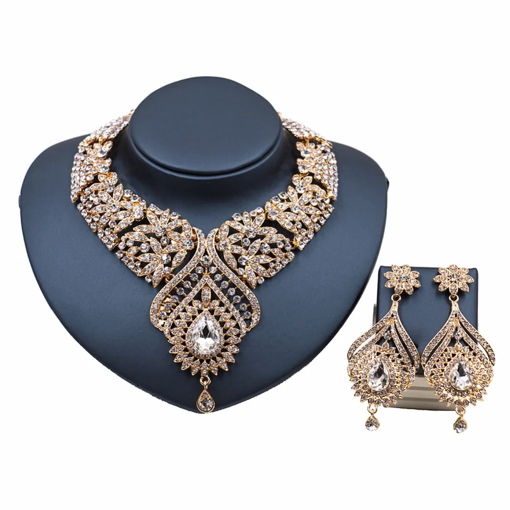 LANFLORA ювелирные изделия из стекла и камня набор женщин bijoux acier inoxydable femme