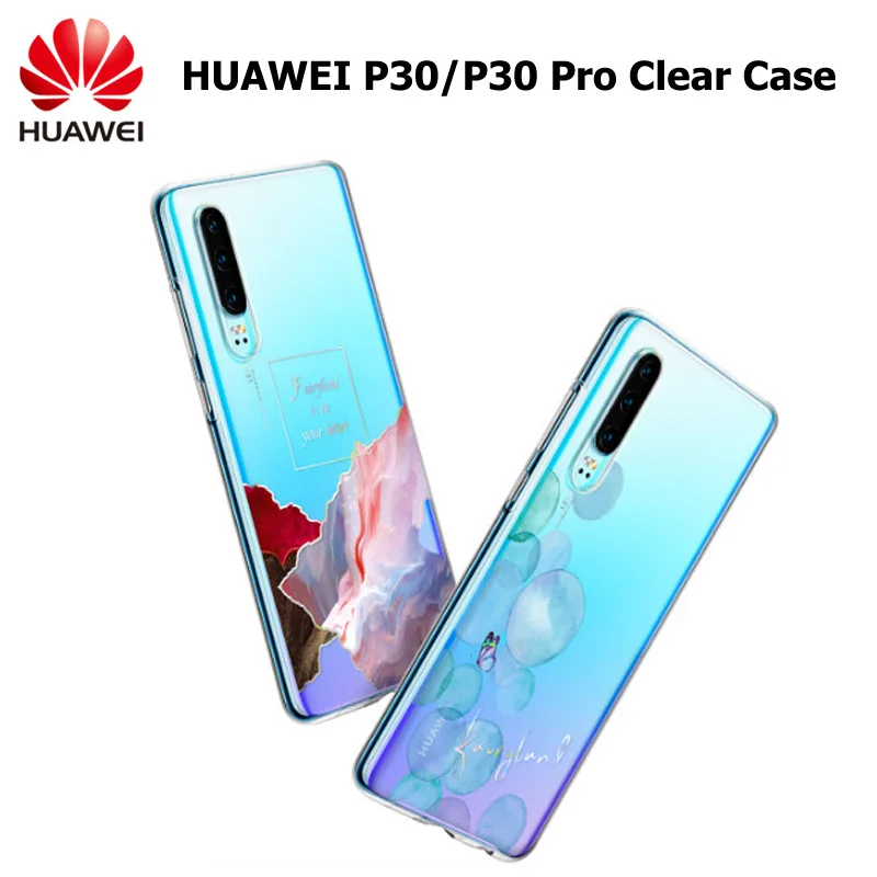 HUAWEI P30 P30 Pro, прозрачный чехол, мягкий TPU, цветная, полная прозрачная защита, задняя крышка, оболочка для P30/P30 Pro