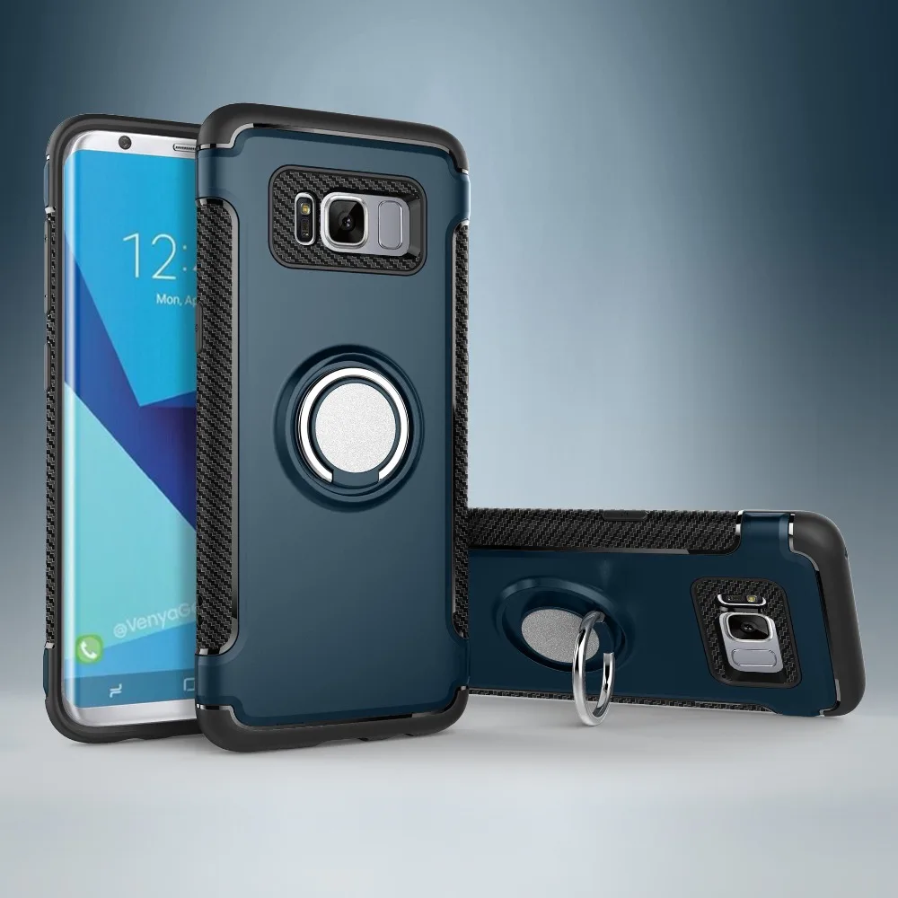Магнитный чехол для Samsung Galaxy S8 Plus Plate TPU PC Armor S7 edge из углеродного волокна защитная