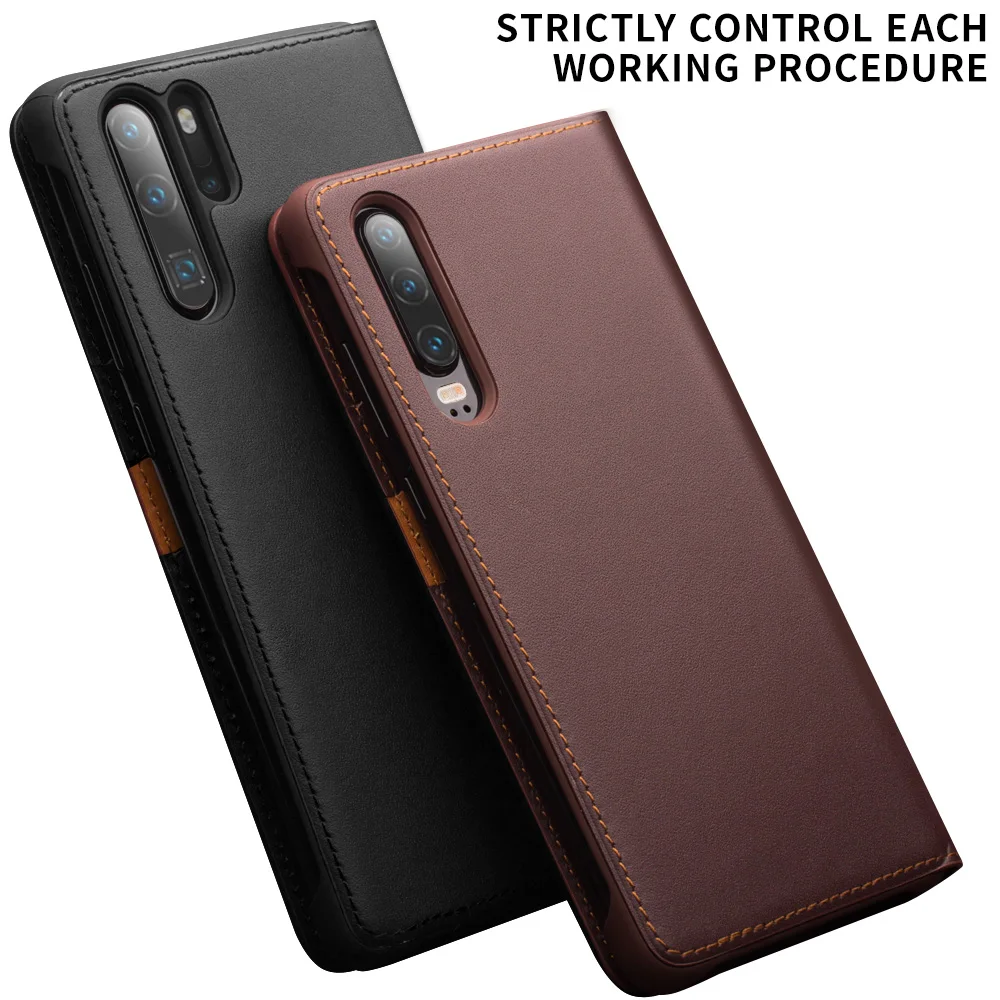 Роскошный чехол для телефона QIALINO из натуральной кожи Huawei P30 Pro Стильный тонкий