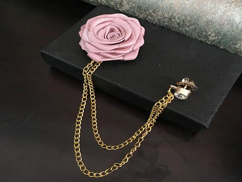 Flower Brooches Унисекс Франция романтический воротник лацкан булавка брошь лук галстук жениха свадебный костюм роза цветок цепь бабочка стразы аксессуары для корсажа - Цвет: Flower Brooches
