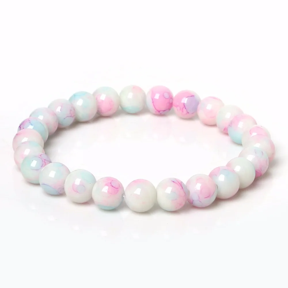 Женский эластичный браслет с круглыми бусинами AAA +|gift box coloring page|jewelry gift boxjewelry cad |