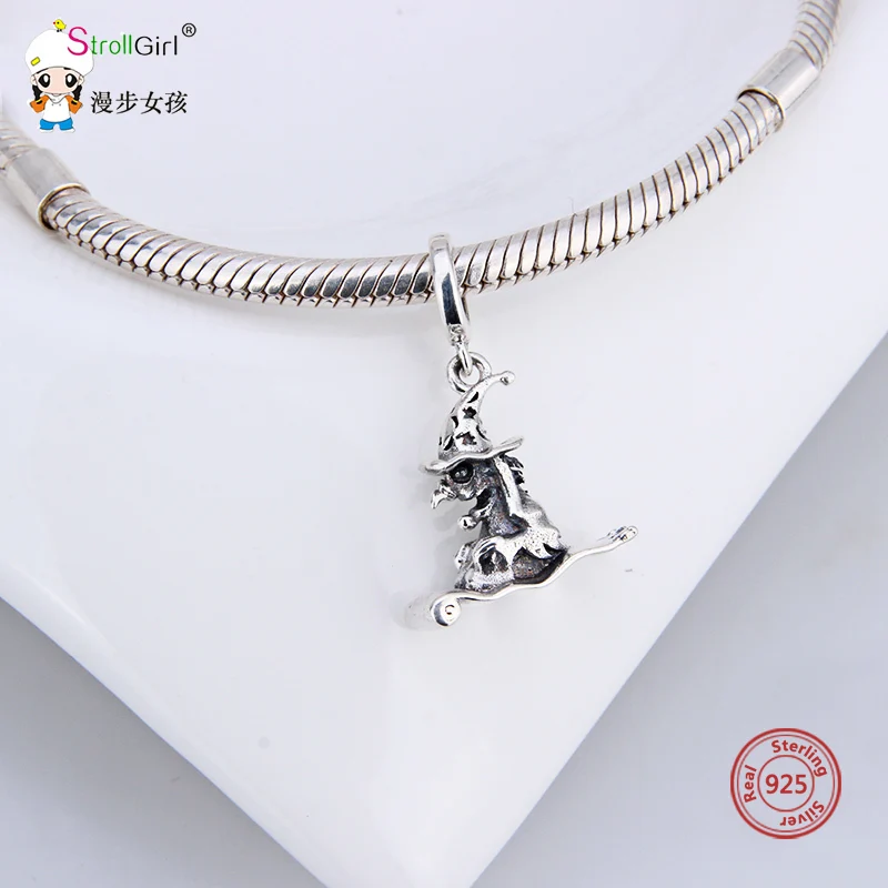 StrollGirl Серебро 925 Античная ведьма Подвески fit DIY браслет европейский кулон бусины для изготовления ювелирных изделий для женщин подарок Лидер продаж