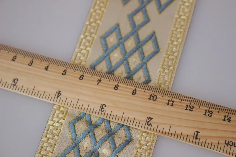 5yards/lot wide 5.9cm Woven Jacquard Ribbon classical Geometric quadrangle design curtain and clothing accessory LS-3970 | Дом и сад