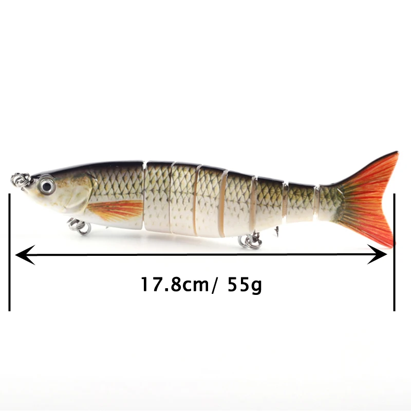 Swimbait скумбрия тунец 7 дюймов г 55 Multi Рыбная приманка из нескольких сегментов 8