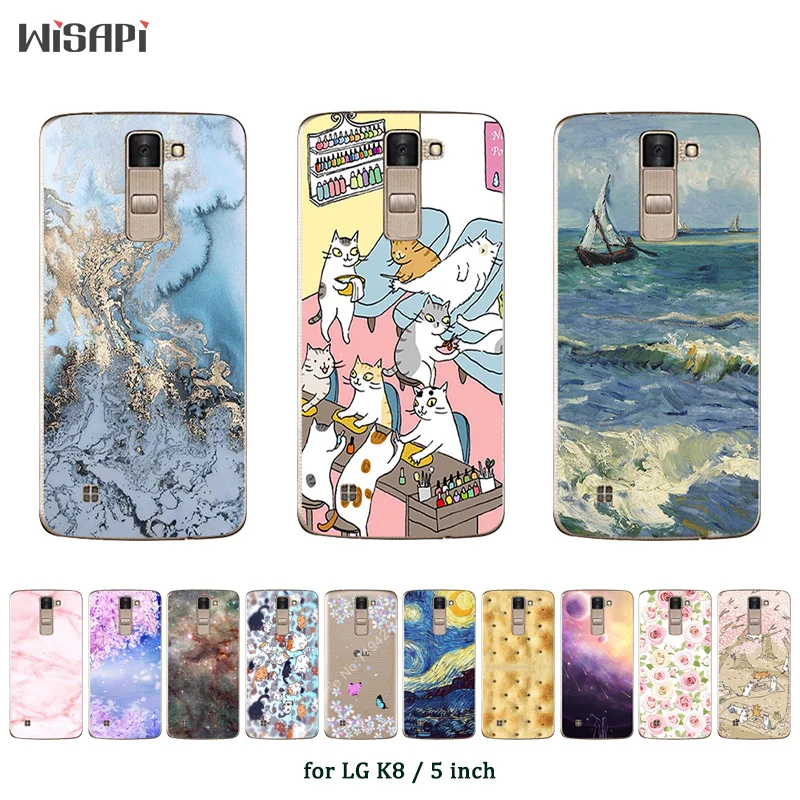 Силиконовый чехол для LG K8 Lte K350 K350E K350N задняя крышка телефона 5 0 дюйма K 8 с принтом