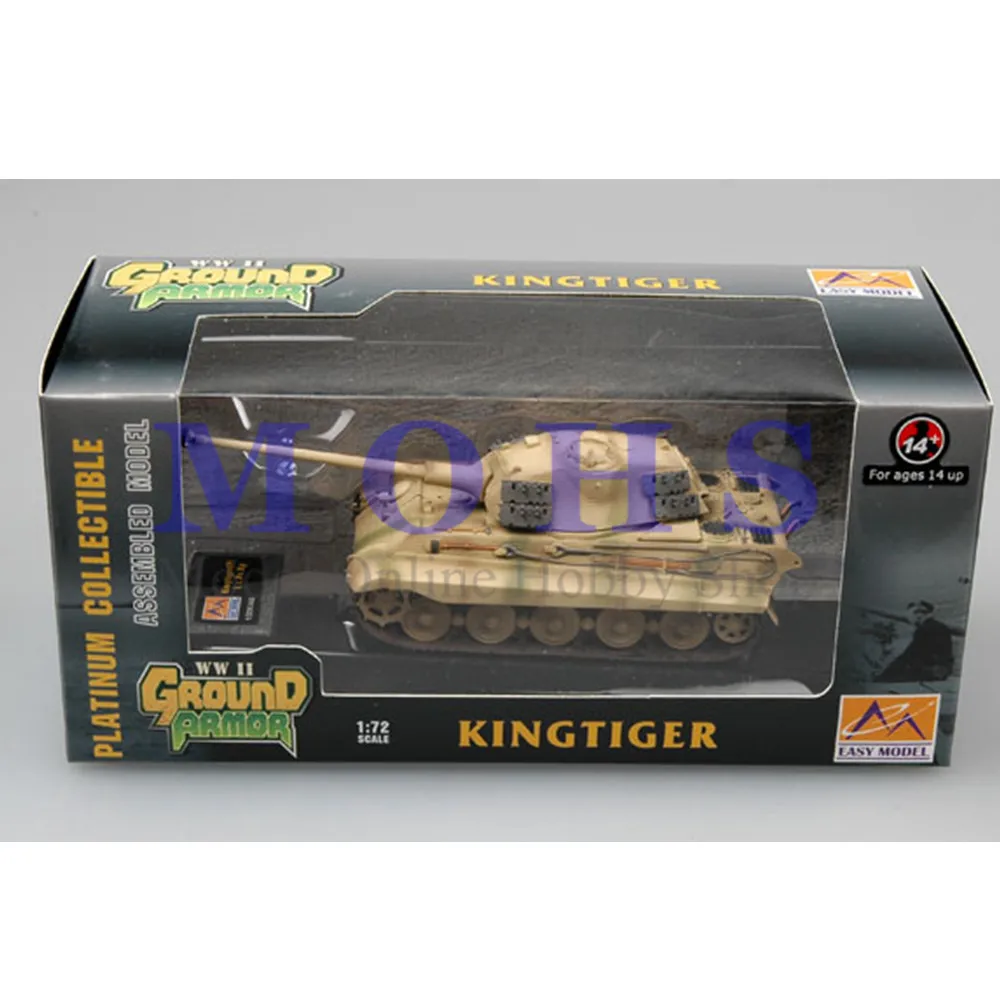 EASY MODEL 36297 1/72 собираемая Модель весы Готовая модель бак Король тигр II 1./Schwere Pz. КП