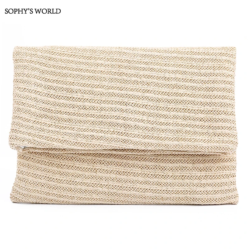 Sophy's World/модные соломенные вязаные женские сумки повседневные клатчи на каждый
