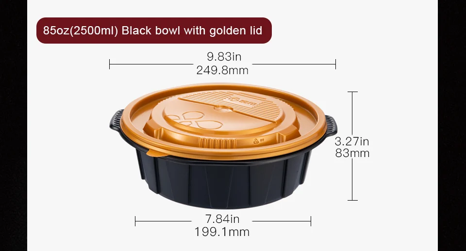 OTOR 40 шт. 85 унций одноразовая пища контейнеры Bento Box Контейнер с крышками Microwaveable контейнер для хранения еды Ланч-бокс