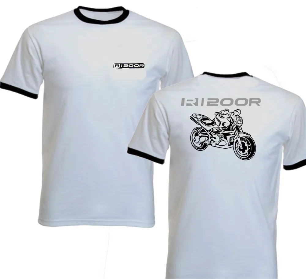 

Brand Clothing 2018 Male Harajuku Top Fitness Brand Clothing T-Shirt Motorcycle R 1200 R1200R R1200R Ringer White Black T-Shirt