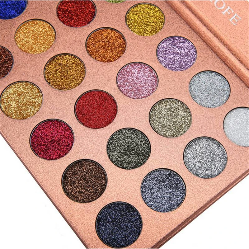 24 цвета блестки тени для век косметика водостойкие Перламутровые палитра