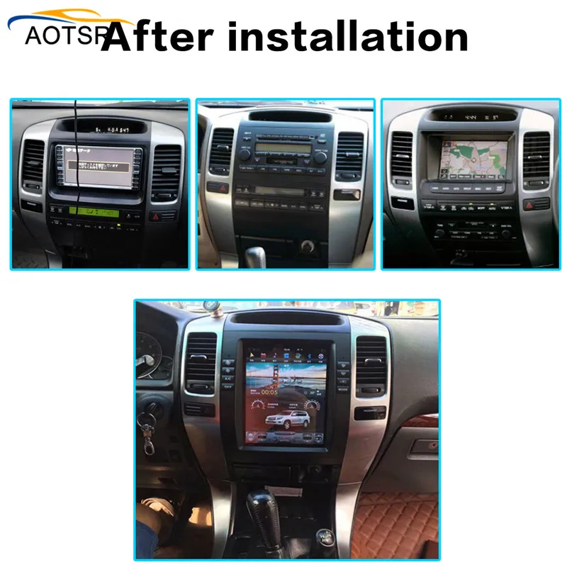 Tesla стиль Android 7,1 Автомагнитола стерео для Toyota Land Cruiser Prado 120 2002-2009/Lexus GX470 gps навигация без dvd плеера