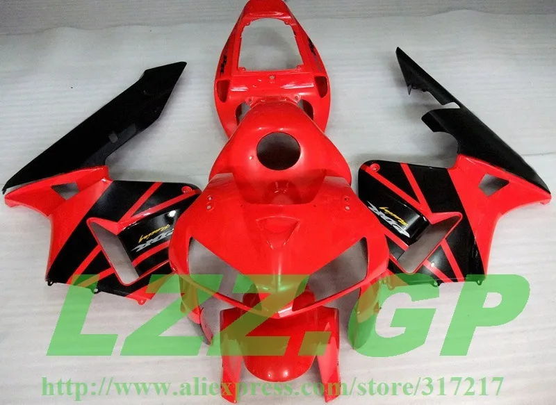 

+ Injcetion mold fairing kit for #55RX Painted CBR600RR 05 06 F5 CBR600 RR 2005 2006 fairings parts red black + TANK LZZ.GP