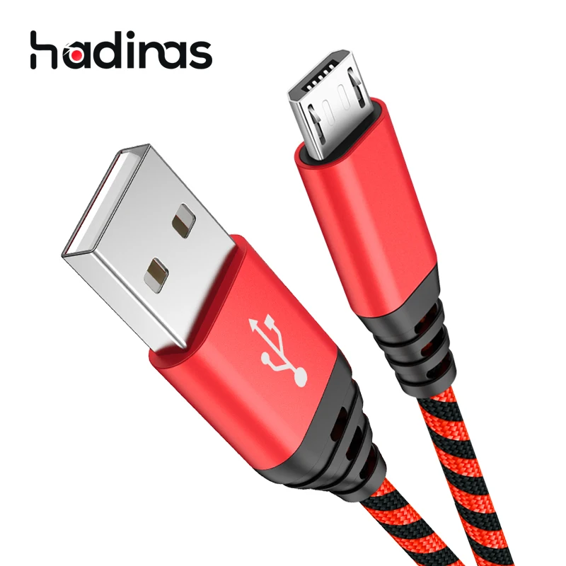 Hadinas Micro USB кабель быстрая Синхронизация данных зарядный для samsung huawei Xiaomi Andriod Microusb
