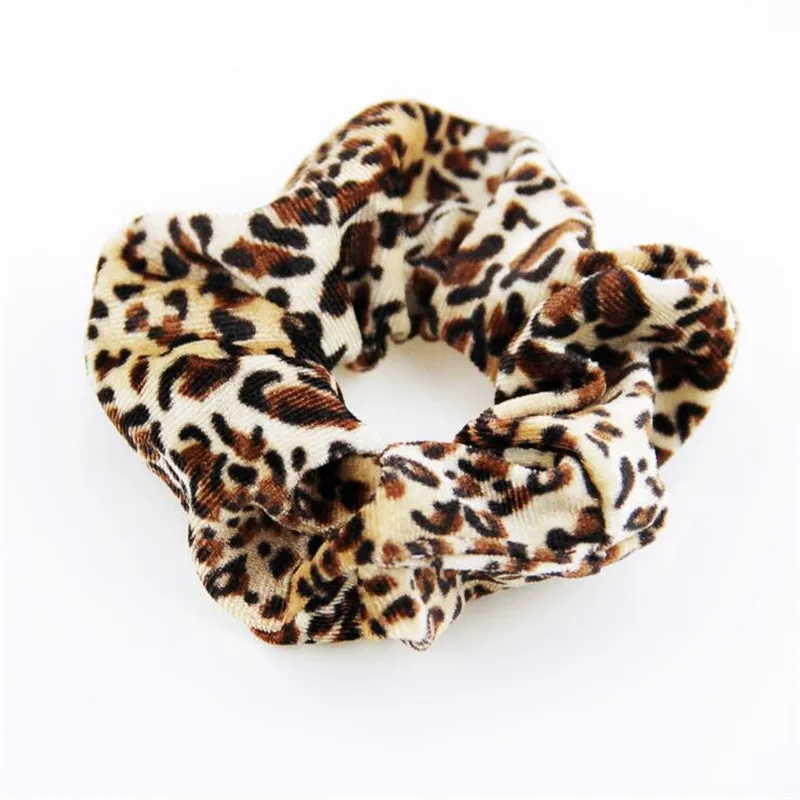 Богемная леопардовая Бархатная веревка для волос женские резинки для волос эластичные резиновые ленты аксессуары для резинки для девочек головной убор кольцо для волос