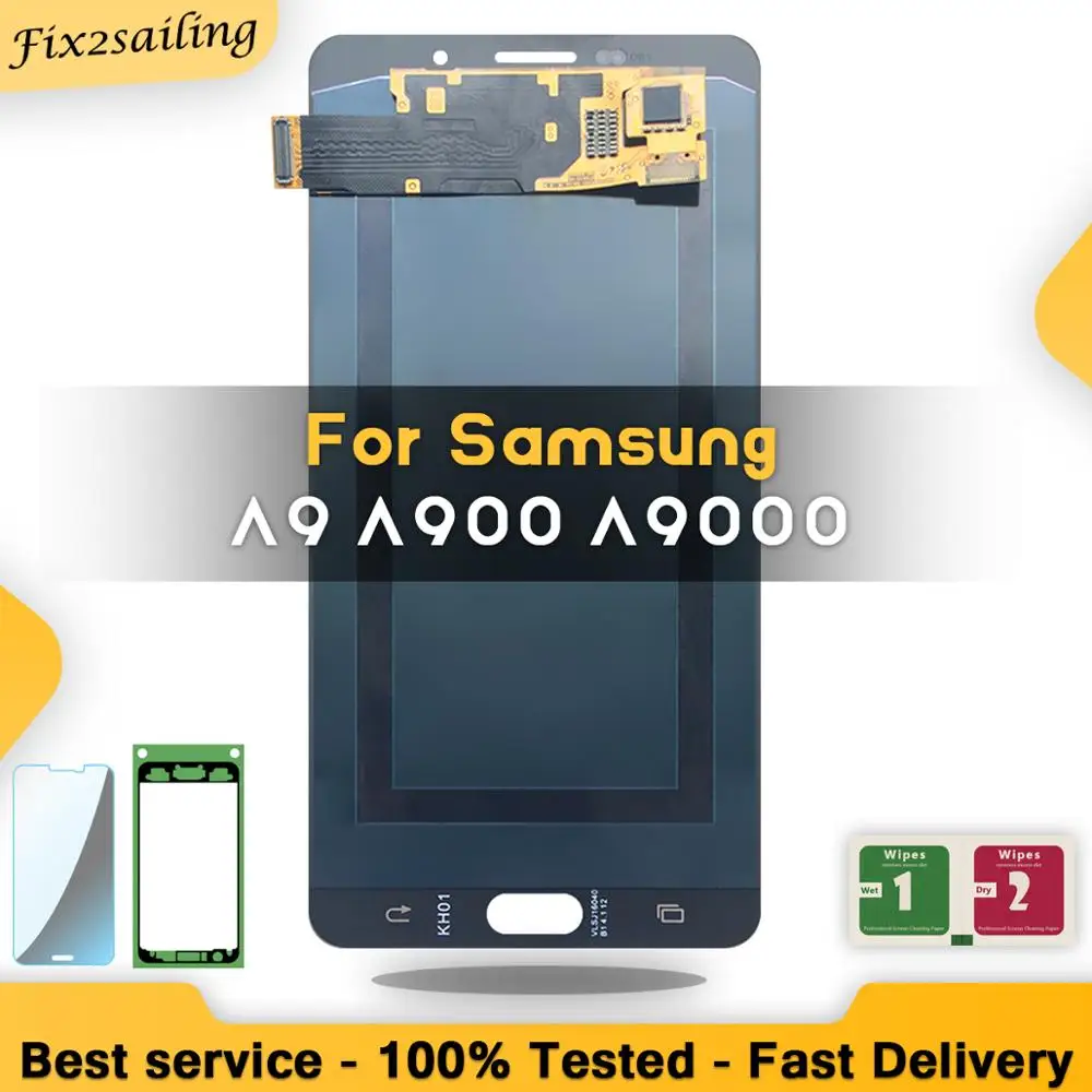 100% протестированный рабочий супер AMOLED LCD для Samsung Galaxy 2016 A9 A900 A9000 6 0 дисплей