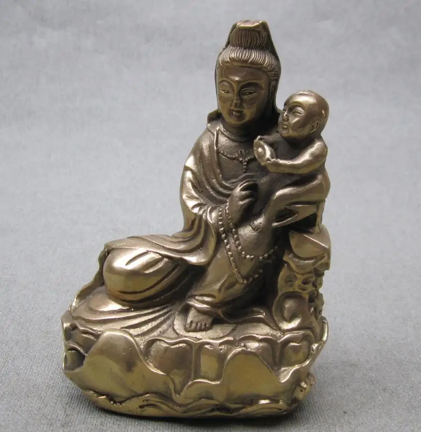 Zhxia древний латунь Songzi Гуаньинь|guanyin| |