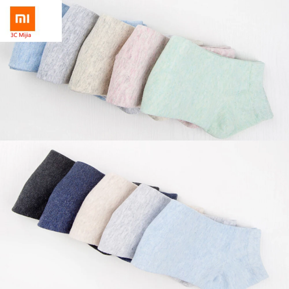 5 шт./компл. Xiaomi 365 одежда антибактериальные носки для мужчин и Для женщин комфортные дышащие носки лодка высококачественные носки