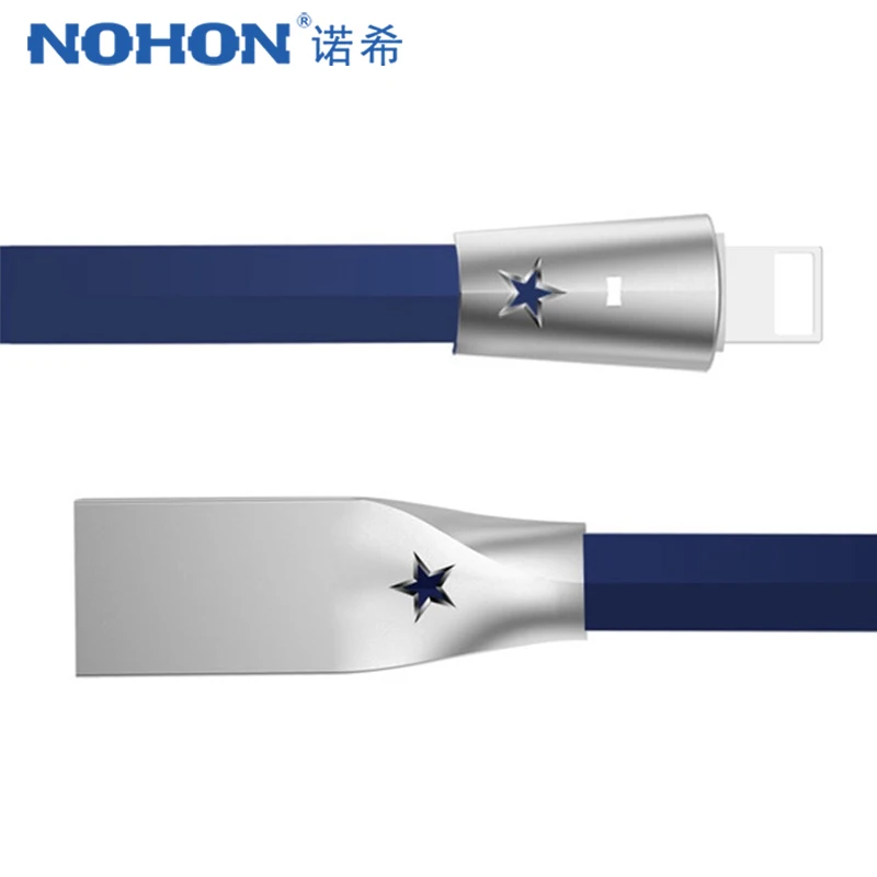 NOHON цинковый сплав зарядное устройство кабель для зарядки 8 Pin iPhone X 10 7 XS Plus iPad Mini IOS