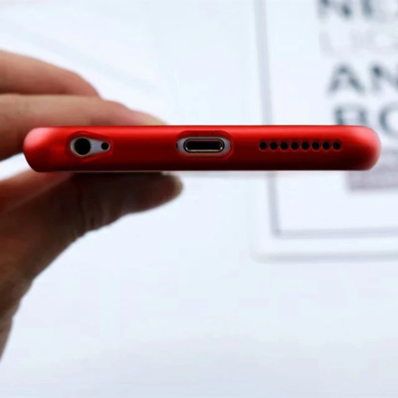 HOKEJ роскошный красный черный мягкий силиконовый чехол для iphone 6 6s 7 8 Plus
