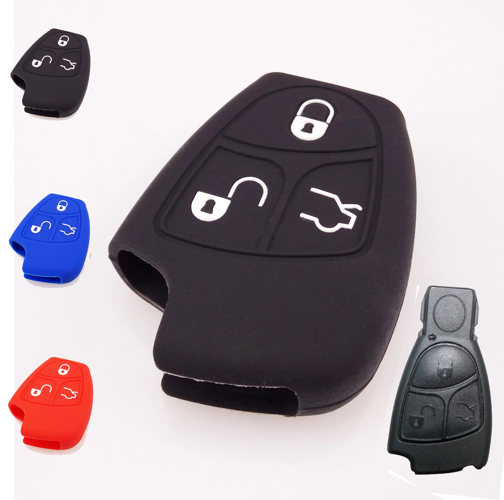 3 кнопки силиконовый автомобильный брелок резиновый чехол подходит для MERCEDES BENZ CLS