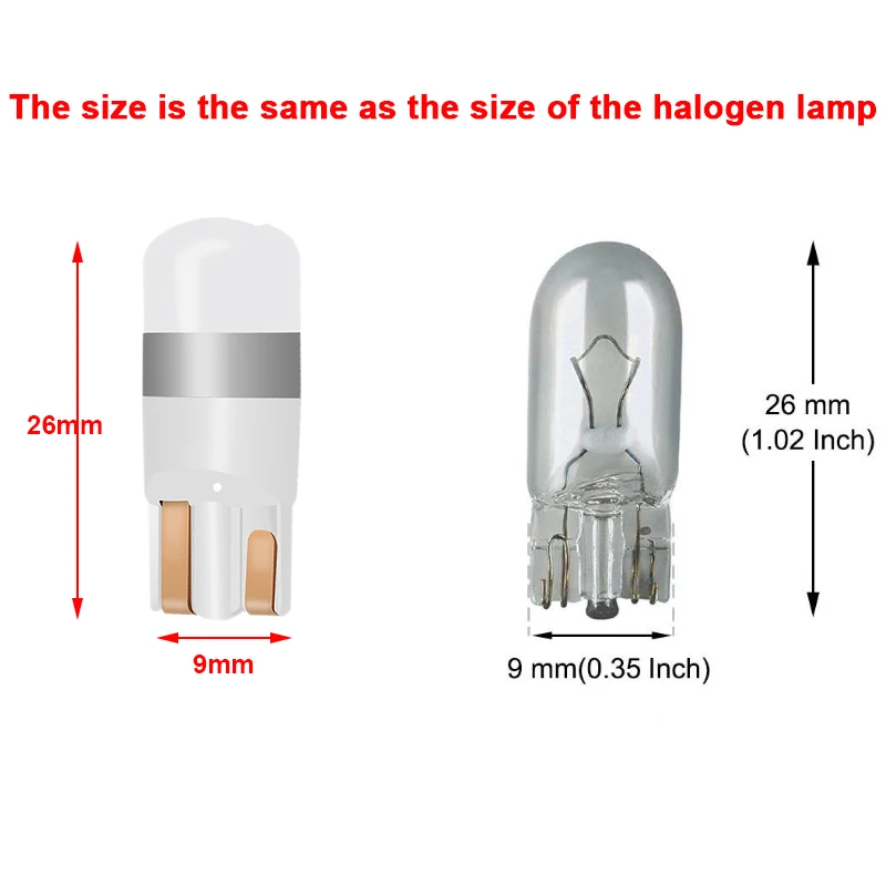 2 шт. автомобильные светодиодсветодиодный лампы CANBUS 3030 SMD 6000 лм T10 W5W | Автомобили и