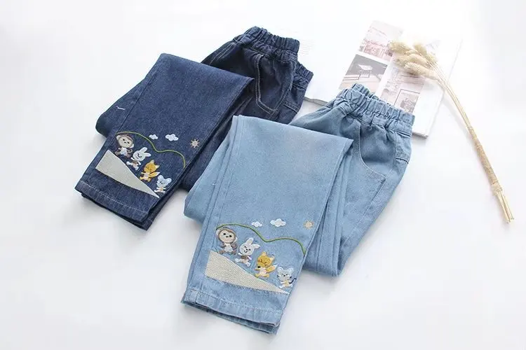 Merry pretty винтажные джинсы для бойфрендов женские Мультяшные Embroidey женские эластичные джинсовые брюки с высокой талией шикарная мама свободные джинсы