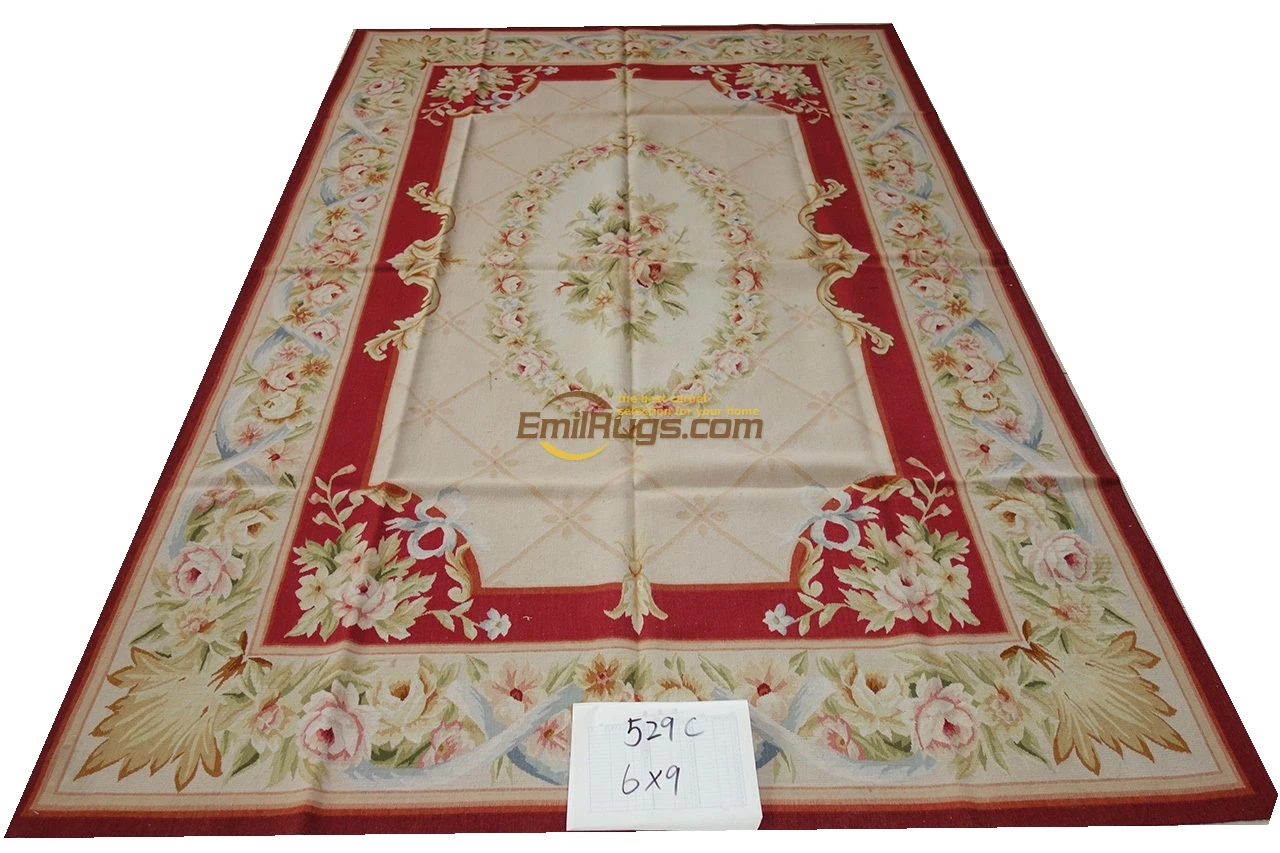 

Домашние ковры ручной работы для гостиной, квадратный ковер Aubusson, Натуральная овечья шерсть