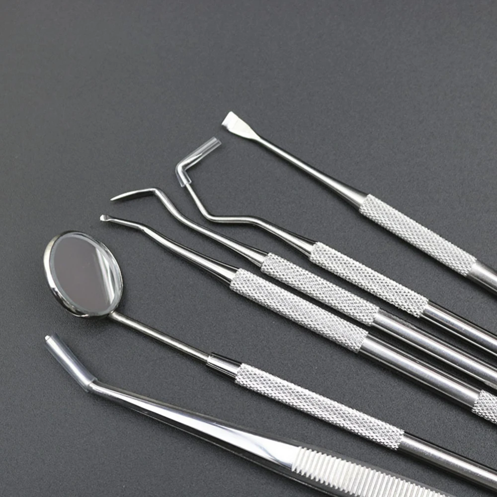 4Pcs/1PC Medical Dental Tools Kit Stainless Steel Teeth Tartar Scraper Mouth Mirror Dentists Pick Tool Teeth Scaler J11
