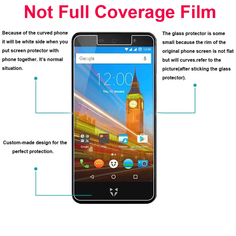 Ультратонкое закаленное стекло для BQ защиты экрана премиум класса прозрачная