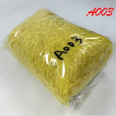 A003-yellow 50 г/упак. Натуральный сизаль деревенский наполнитель для подарочной коробки посылка Декор DIY Цветок конфетти декор для венчания с днем рождения подарок - Цвет: A003-yellow