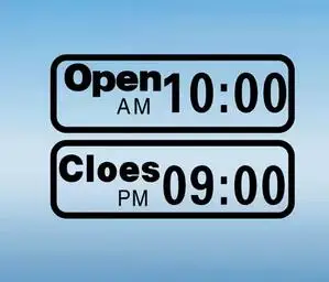 Настенная Наклейка на окно магазина 30*20 см открытие закрытие время работы постер