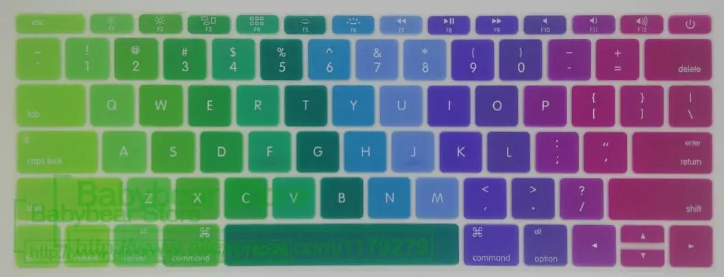 Rainbow Силиконовая Защитная крышка клавиатуры для MacBook Pro A1708 для Mac Book Pro 13 дюймов A 1708 A1708 A2159(без сенсорной панели - Цвет: Rainbow