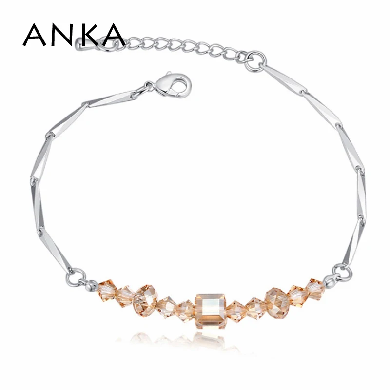 Анка модный простой геометрический кристалл браслет с украшением в виде