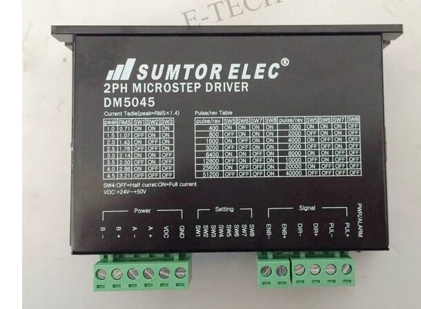 Драйвер шагового двигателя CNC NEMA 17 23 34 DM5045 1 0 256 A Φ Subdivison PWM драйвер постоянного