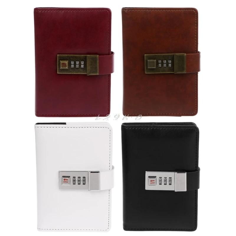 Записная книжка в винтажном стиле с кодовым замком А7 | Канцтовары для офиса и