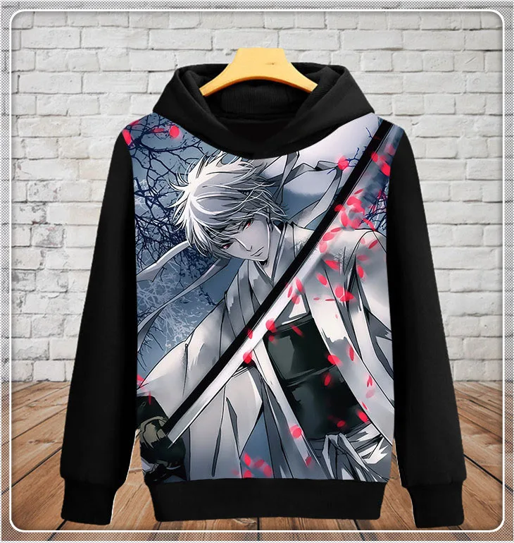 Японские детские толстовки унисекс Gintama Gin Толстовка Тама Gintoki Sakata и Sadaharu | Мужская