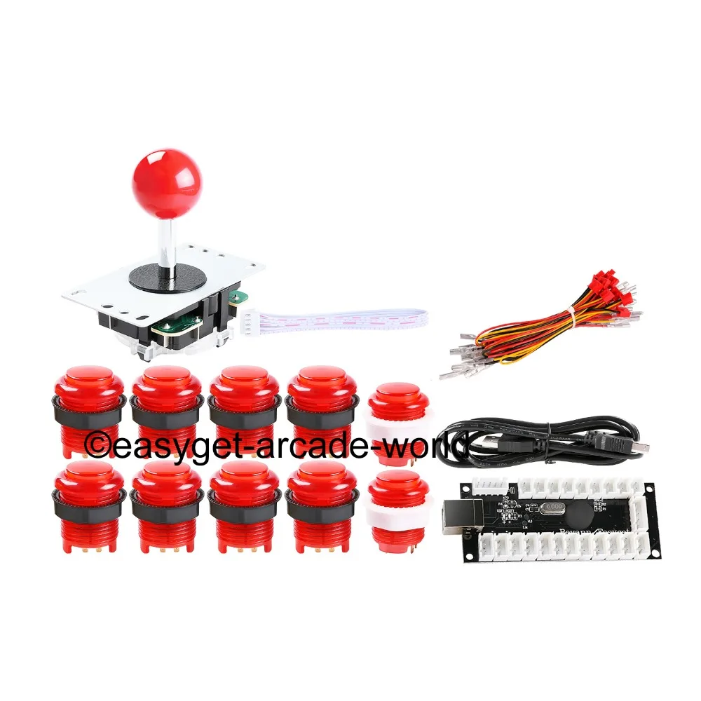 Аркадные DIY наборы деталей USB энкодер для ПК 5 Pin 8 Way аркадный джойстик + 10 x